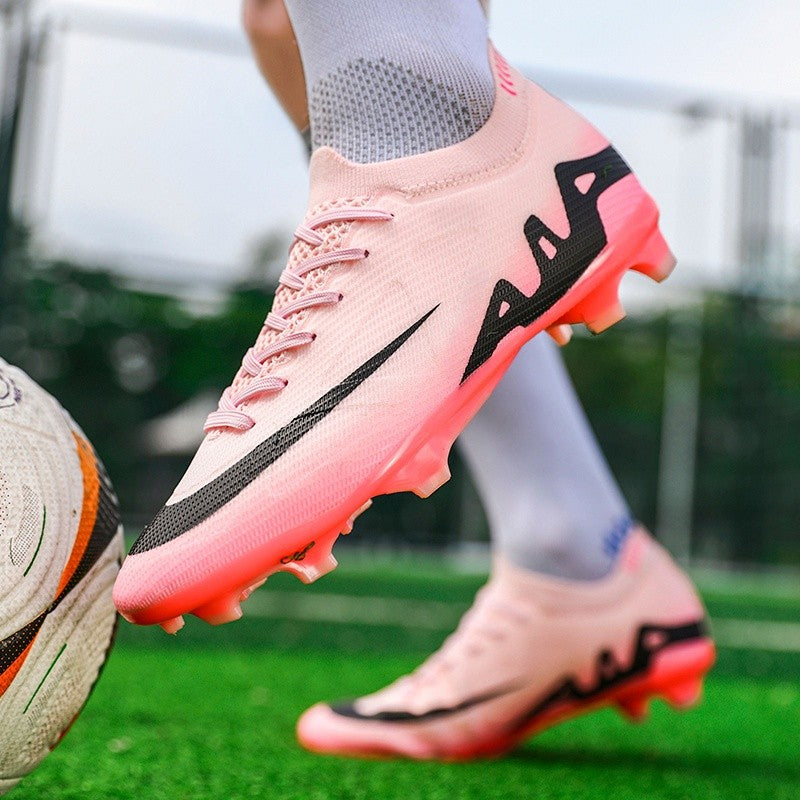 New Men Football Boots Match Indoor Long Spikes Ultralight Grass Cleats Breathable Soccer Shoes Sneakers Training Drop Shipping