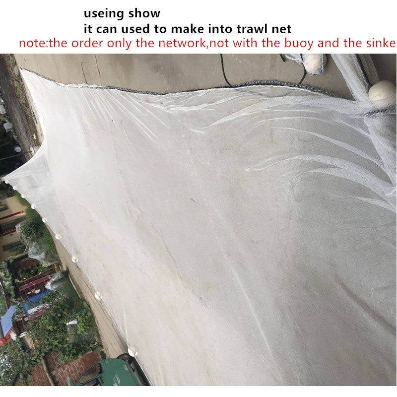 3mm-5mm Mesh Semi-Finished Knotless Nylon Fishing Net Outdoor Fishing Network for Cage Breeding Net Trawl Net Fishing Tool