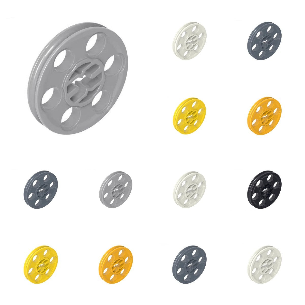 50pcs 4185 Wedge Belt Wheel Pulley Bricks Toys For Technical MOC Buildings Blocks Compatible High-Tech Gift