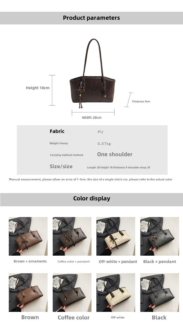 PU Leather Shoulder Bags For Women 2025 Winter Y2K Trend Female Crossbody Bag Lady Handbags And Purses Retro Tote Bag bolso