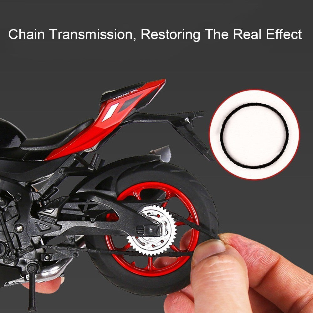 1:12 Suzuki GSX1000R R1250GS Alloy Diecast Toys Motorcycle Models Car with Light Shock Absorption Miniature Motorbike Boys Gifts