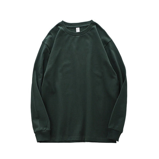 Dukeen 280g Heavyweight Long-Sleeved T-Shirt for Men 100% Cotton Shirts Oversized Solid Color Tops Plain Tees Men's Clothing