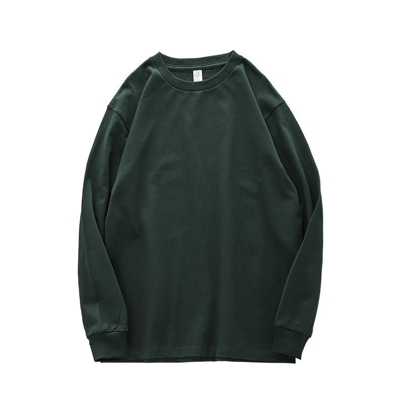 Dukeen 280g Heavyweight Long-Sleeved T-Shirt for Men 100% Cotton Shirts Oversized Solid Color Tops Plain Tees Men's Clothing