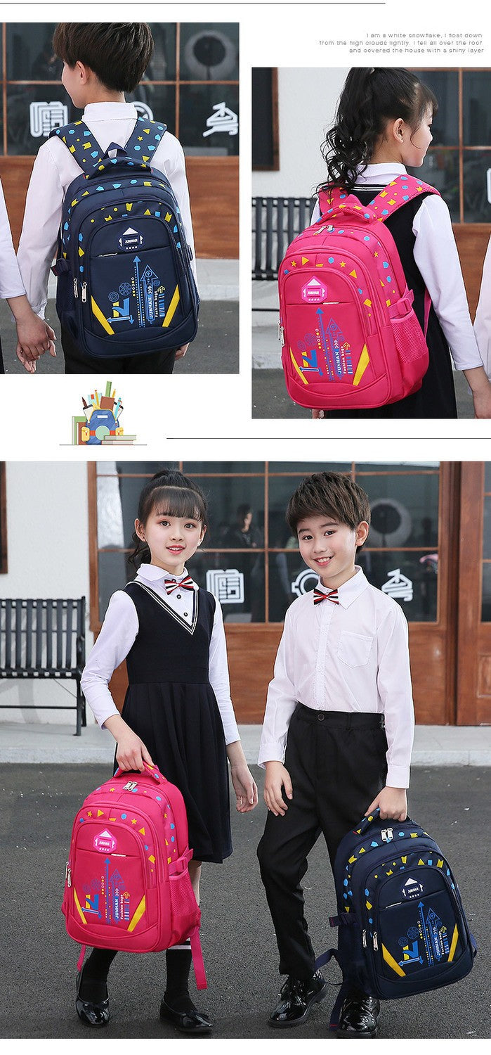 Kid's Shoulder Bag Geometry Pattern Teen Children Backpack Fashion Schoolbag Boy Girl Backpack Book Bag Waterproof Mochila ?