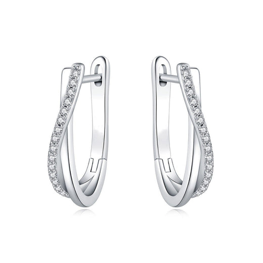 925 Silver Star Twisted Line Earrings Jewelry Versatile Hoop Earrings For Women Jewelry Fine Birthday Party Gifts