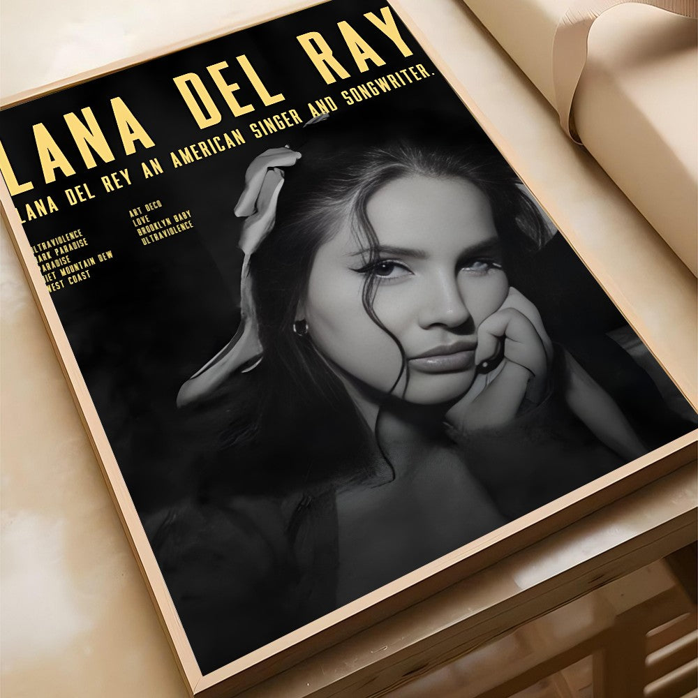 Singer Lana Del Rey Album Poster Poster Paper Print Home Living Room Bedroom Entrance Bar Cafe Art Painting Decoration