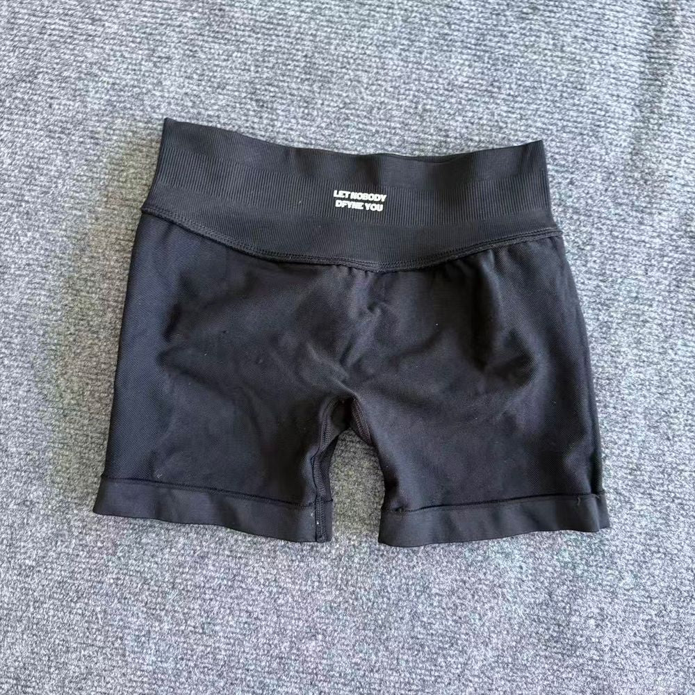 Impact Shorts with Logo Women Seamless Yoga Shorts Scrunch Bum Gym Shorts Workout Biker Short Fitness