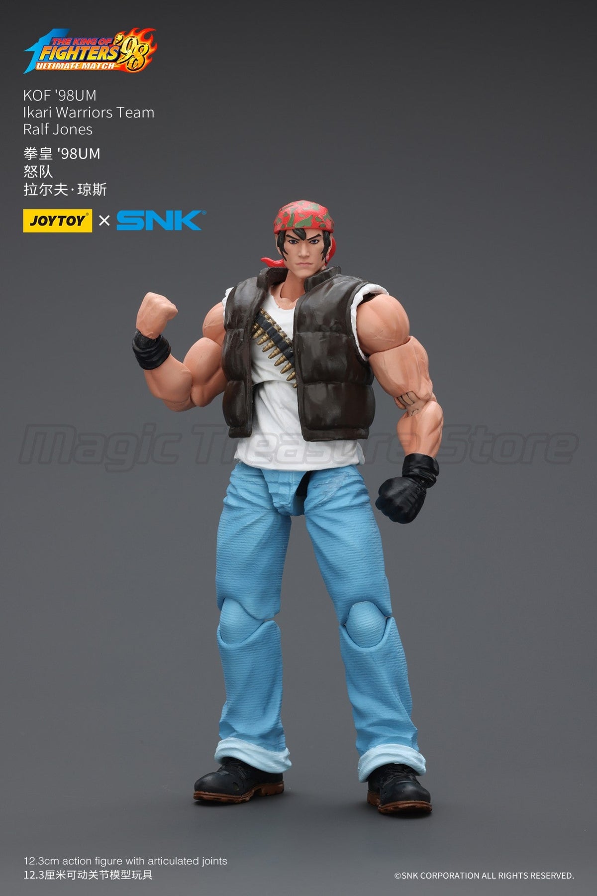 ?MT?JOYTOY 1/18 Action Figure SNK KOF'98UM Ikari Warriors Team Ralf Jones Clark Still Leona Heidern Toy Model Gift