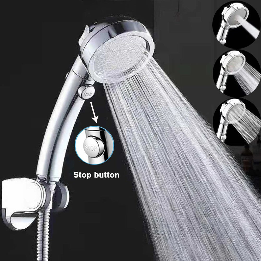 3 Spray Setting with ON/OFF Pause Switch 360 Degrees Rotating Handheld Shower Head Adjustable Water Saving Shower Head