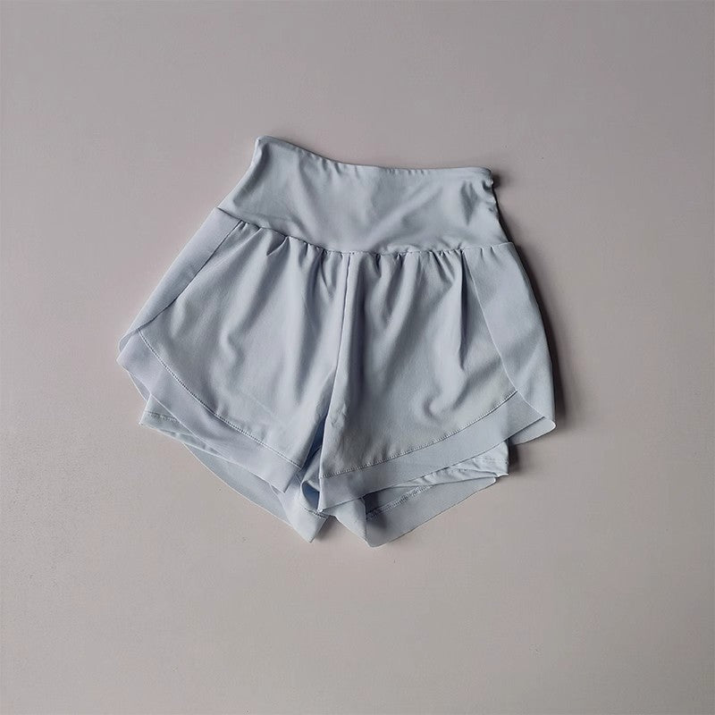 Summer Women's Sports Shorts Mesh 2 In 1 Quick-dry Yoga Shorts Breathable Fitness Shorts High Waist Fitness Running Shorts