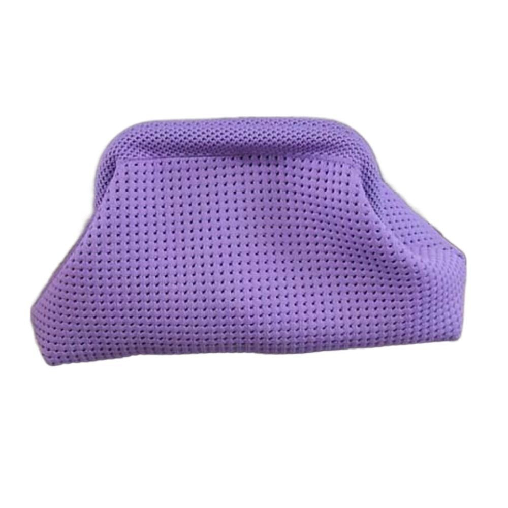 Breathable Summer Beach Clutch Bag Elastic Soft Small Crochet Handbag Polyester Dumpling Clutch For Women