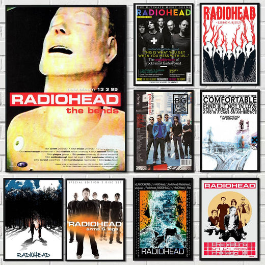 Scandinavian Classic Vintage Wall Art Rock Band Radiohead Music Canvas Paintings Posters & Prints Home Bedroom Living Room Decor