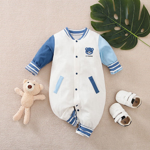 Boys Girls Outfit Cartoon Bear Baby Infant Clothes Toddler Onesie Costume Romper Jumpsuit 0-18 Months Long Sleeve Newborn Trendy