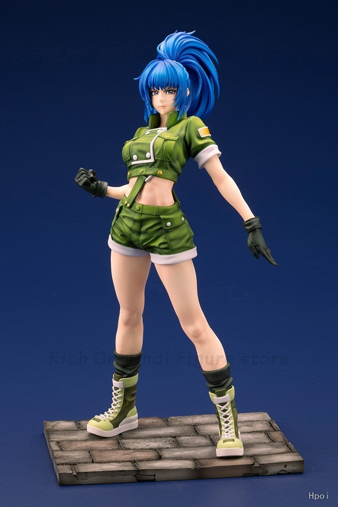 ?In Stcgk?Original Kotobukiya SNK Beauty Girl Series THE KING OF FIGHTERS '97 Leona Heidern Model Toy Statue