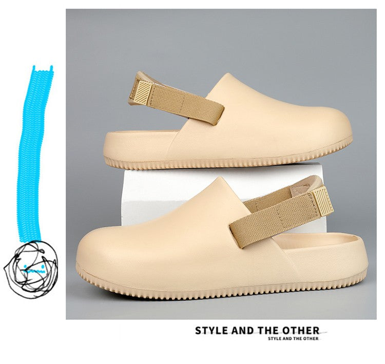 2025 New Casual EVA Sandal Men'S Non-Slip Flip-Flop Mule Design Comfortable Breathable Slip-On Lazy Shoes Adults Home Slippers