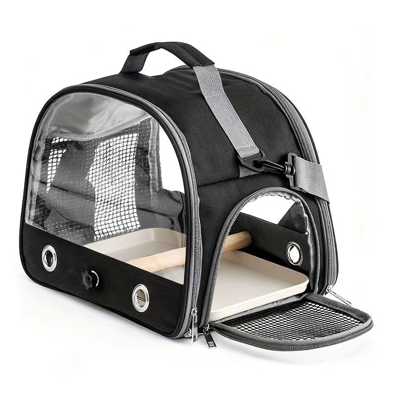 Portable Foldable Bird Cage Equipped with plastic chassis Handheld small pet bag Suitable for Parrot Hamster Hedgehog Chipmunk