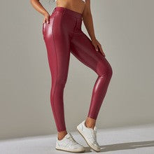 Winter Women's Leather Pants Black Slim Zipper Classic Leather Trousers Pencil Beige Tight Pu Faux Leather Pants for Women
