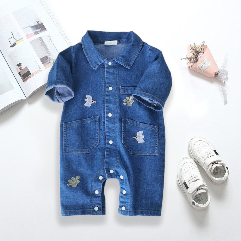 IENENS Baby Rompers Newborn Jumpsuits Clothes Denim One-pieces 0-18 Months Boy Girl Soft Suits Kids Clothes