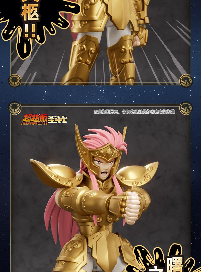 Blokees Saint Seiya Cygnus Hyoga Pegasus Seiya Knights of Zodiac Aquarius Camus Aries Mu Action Figures Anime Model Statue Toys