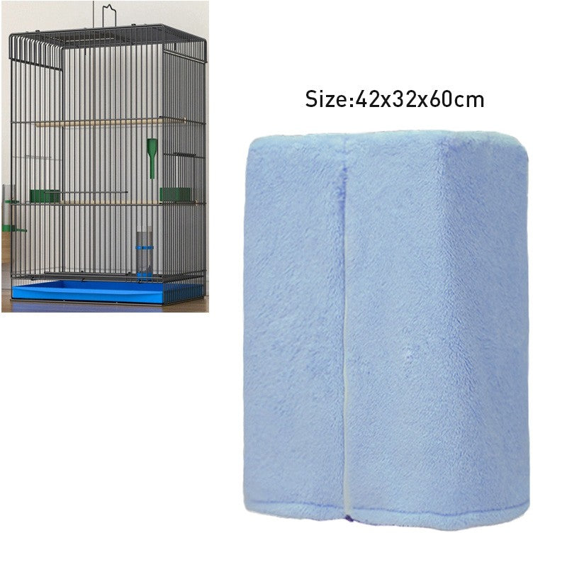 Winter Warm Bird Cage Cover Breathable Splashproof Large Bird Cage Cover Parrot Cage Shading Protective Products Bird Supplies