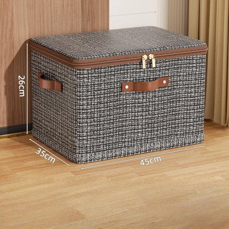 Large Capacity Storage Box with Lid Foldable Thicken Clothes Storage Box Underwear Storage Box Blanket Storage Closet Organizer