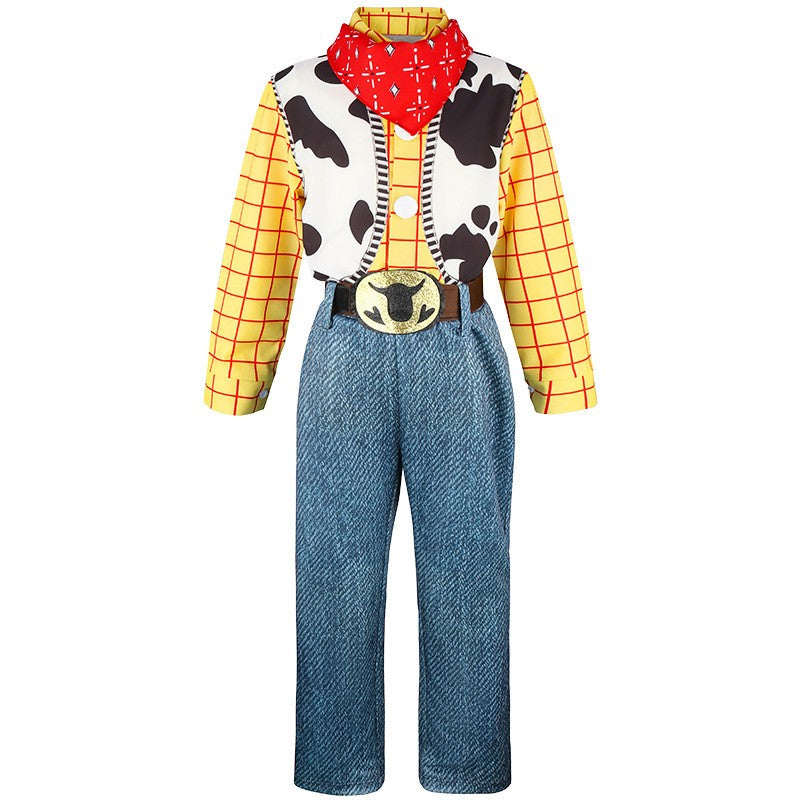 Cosplay Story Woody Costume Sets Cowboy Christmas Dress Unisex Sheriff's Halloween Carnival Dress Up Party Toy Stage Performance