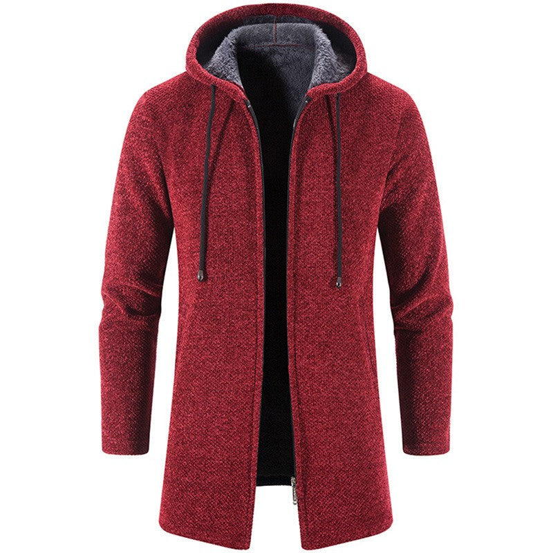 2025 New Autumn Men's Long Sleeve Sweatshirts for Men with Zipper Hooded Mens Oversize Winter Top Jacket Coat Warm Streetwear