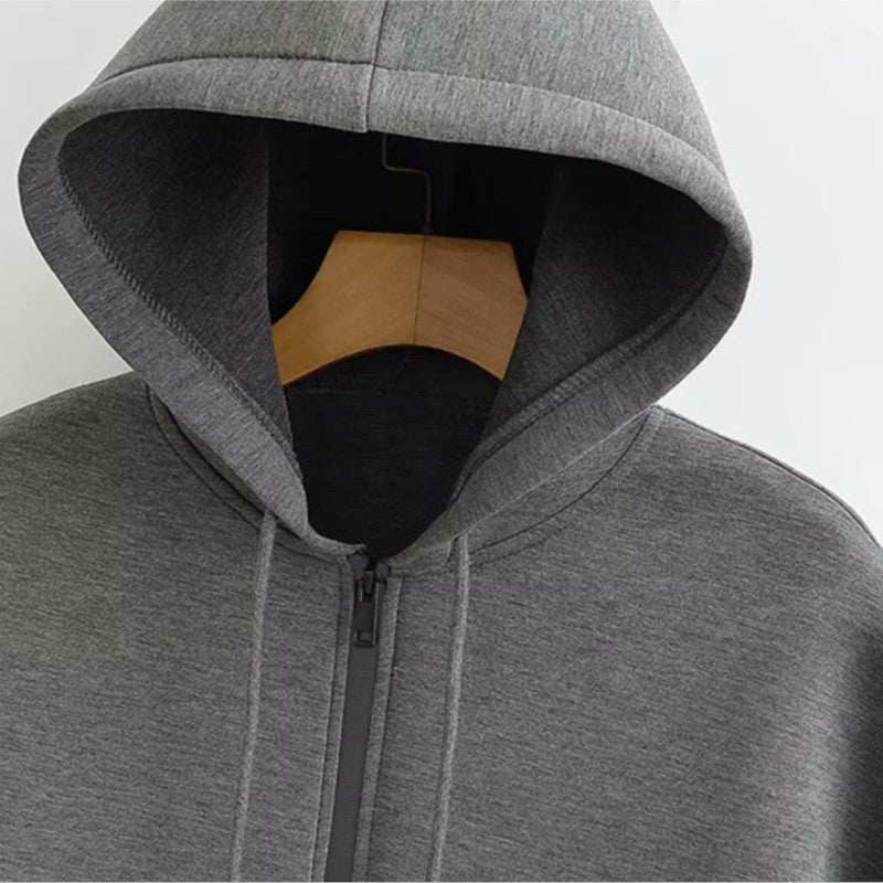 Women's Jackets With Hood Big Pocket Zipper Women Top Long Sleeve Women's Coat Loose Outerwear Winter Coats Black Jacket