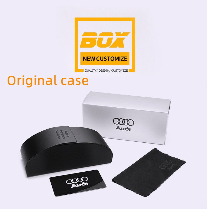 Audi Retro Oval UV400 Polarized Sunglasses for Men Women Motorcycle Glasses Anti-Glare Outdoor Adventure Shades 554