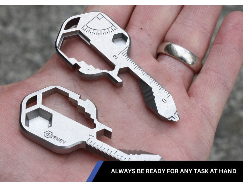24 in 1 Key Tool Multi functional Stainless Steel Keychain Creative Small Tool Key EDC Key Tool