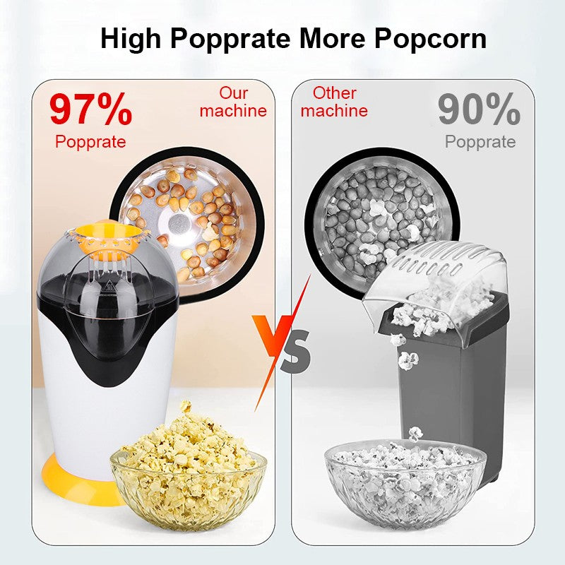 Homemade Mini Popcorn Machine Fully Automatic Small Electric Children's DIY Popcorn Machine 1200W For Home Kitchen EU Plug