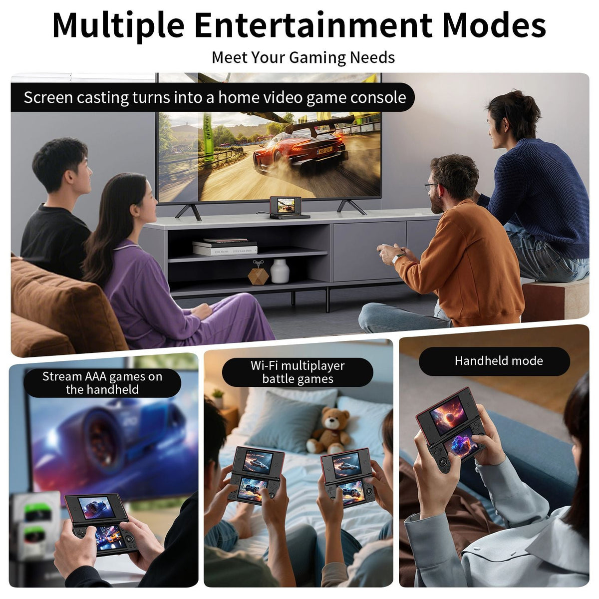 Anbernic RG DS Video Game Console Dual 4.0” IPS Screen Android 14 Support Dual Application On Split Screens & Hall PSP Gifts