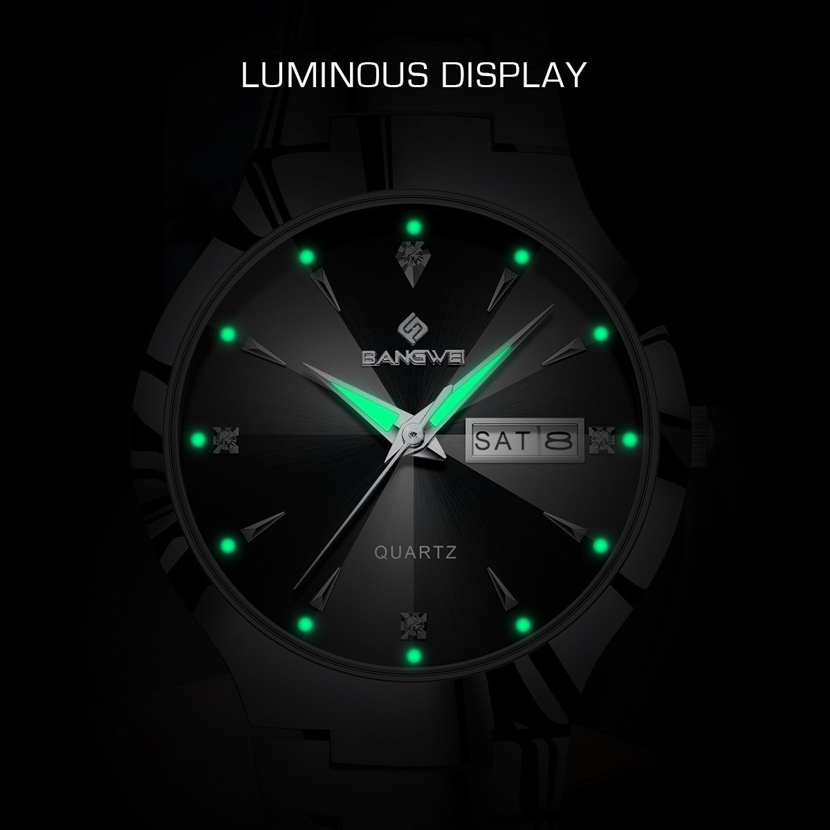 BANGWEI 2026 NEW Women's Watch Fashion Waterproof Luminous Elegant Weekly Calendar Exquisite women's quartz wrist watch reloj