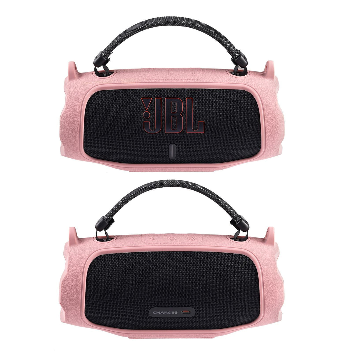 Portable Bluetooth Speaker Carry Silicone Case,Soft Protective Sleeve Cover with Shoulder Strap for JBL Charge 6 Speaker