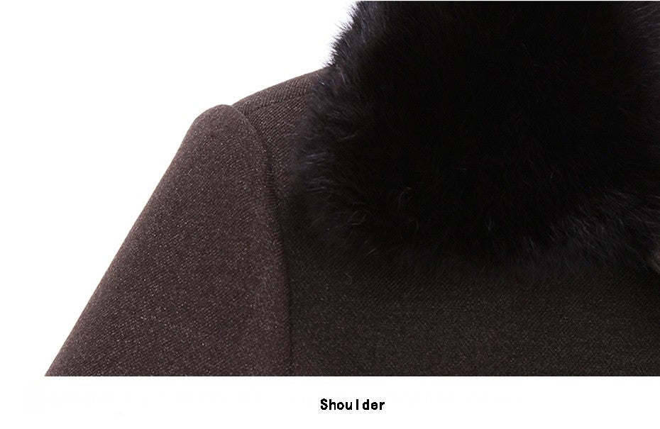 winter jackets men thicken woolen coat long outwear male warm overcoats fur wool & blends mens clothing l-4xl #18168 Holyrising