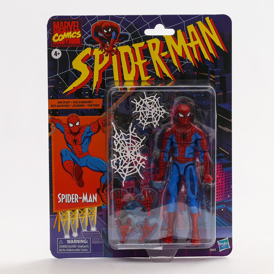 Marvel Legends Retro Cardback Spider-Man Cel-Shading Comics PVC Action Figure Collectible Model Toy Gift