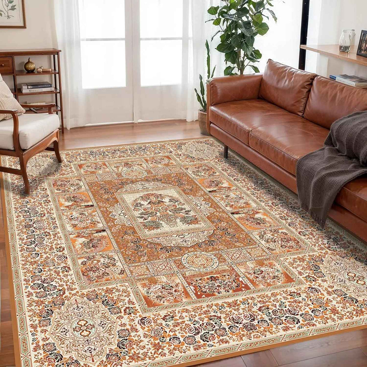 VIKAMA Bohemian Crystal Velvet Anti Slip Carpet For Living Room ,Floor Bedroom Big Size Rugs, Sofa Mats, Study,Home Decoration