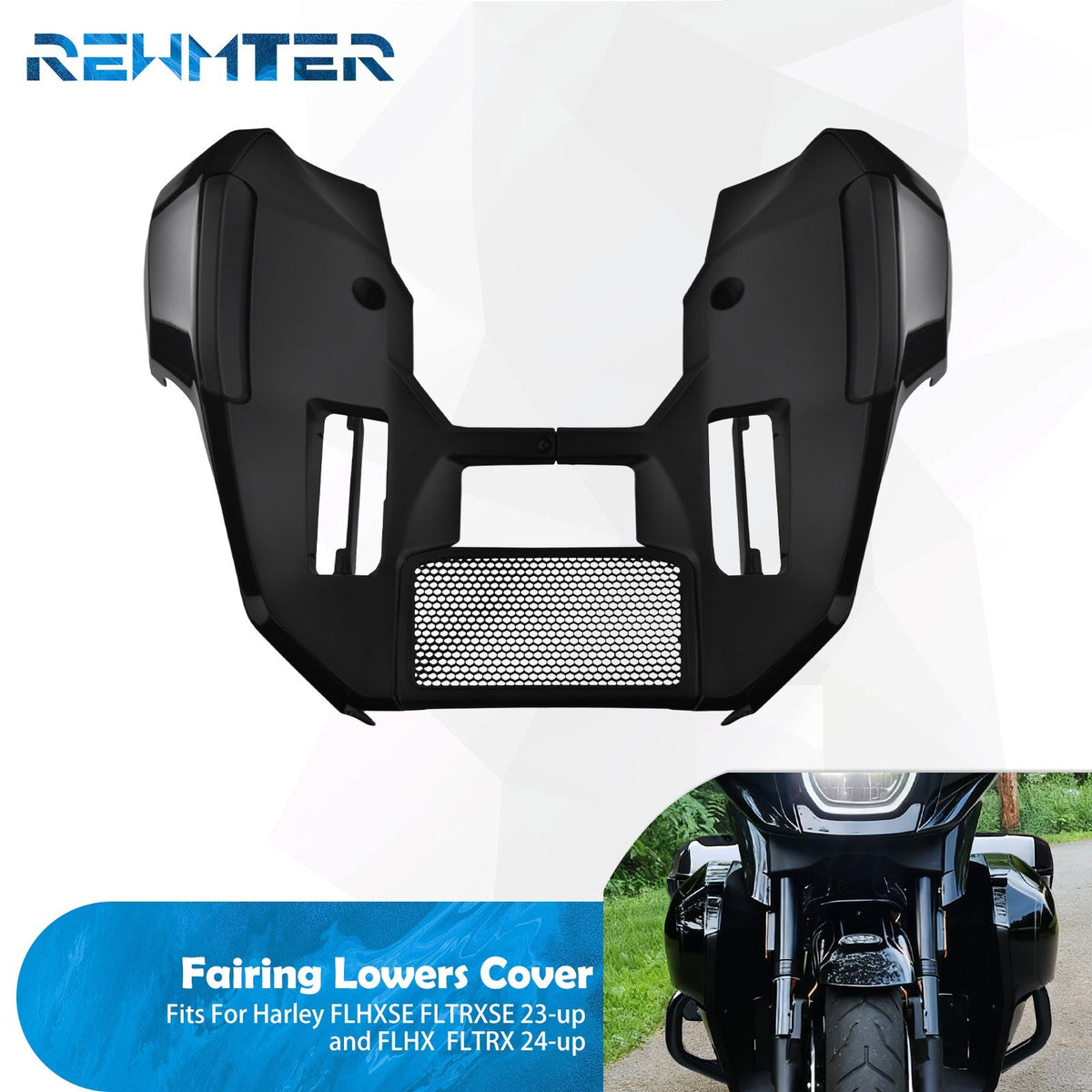Motorcycle Fairing Spoiler Kit Lowers Cover Extended Chin Spoiler For Harley Touring Street Road Glide 23-Up FLHX FLTRX 2024-Up