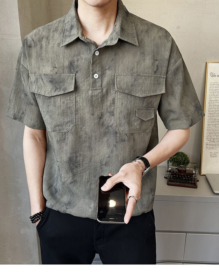 2025 High-end New Short-sleeved Men's Shirt Summer Fashion Trendy Brand Half-sleeved Thin Loose Casual Trend