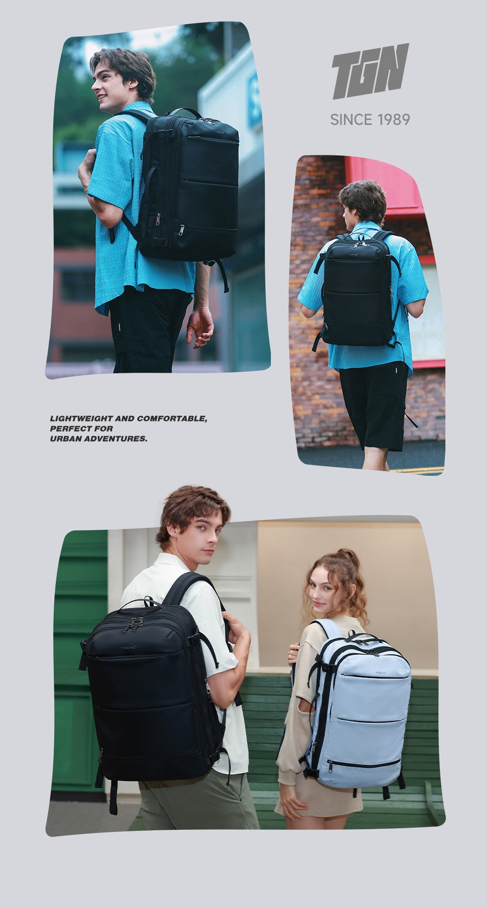 Tigernu Vacuum Backpacks Men Expandable Bags 17inch Laptop Backpack Bags Male Travel Backpacks Large Capacity Backpack Women Bag