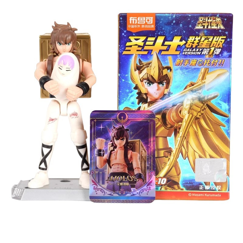 Blokees Gold Saint Action Figure Galaxy Version 02 Libra Dohko Sagittarius Saint Seiya Assembling Toys Children Birthday Gift