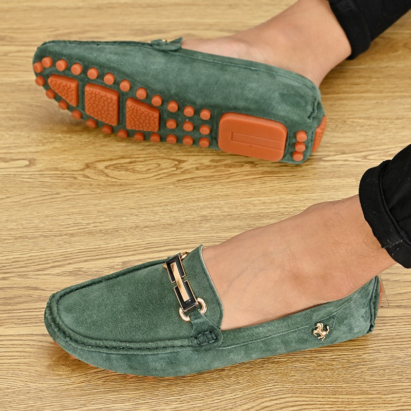 YRZL Loafers Men Big Size 48 Soft Driving Moccasins High Quality Flats Genuine Leather Shoes Men Slip-on Suede Loafers for Men