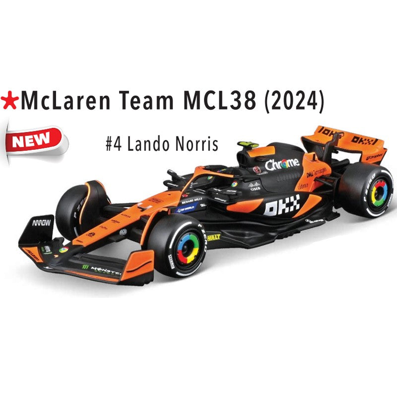 New 2025 F1 Bburago 1:43 Mclaren Mcl39 Miami Gp Monaco Gp Amg W16 F1 Alloy Miniature Diecast Model F1 Champion Mcl38 Toys Gift