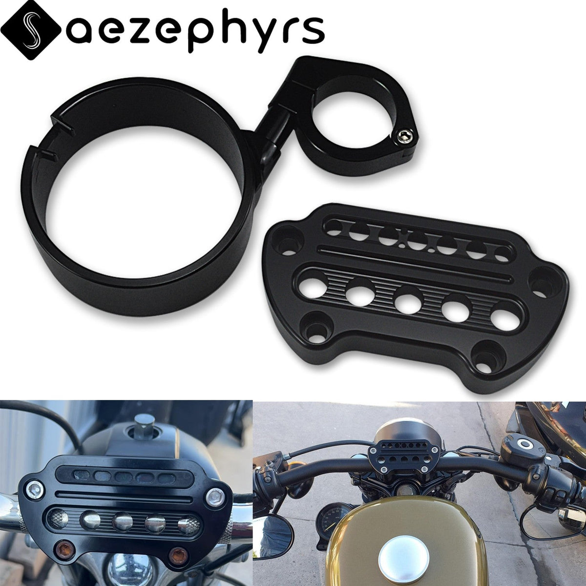 Motorcycle Side/Relocation Speedometer Bracket Cover Top Clamp Bar Riser Mount For Harley Sportster Iron XL883 Forty-Eight 95-20