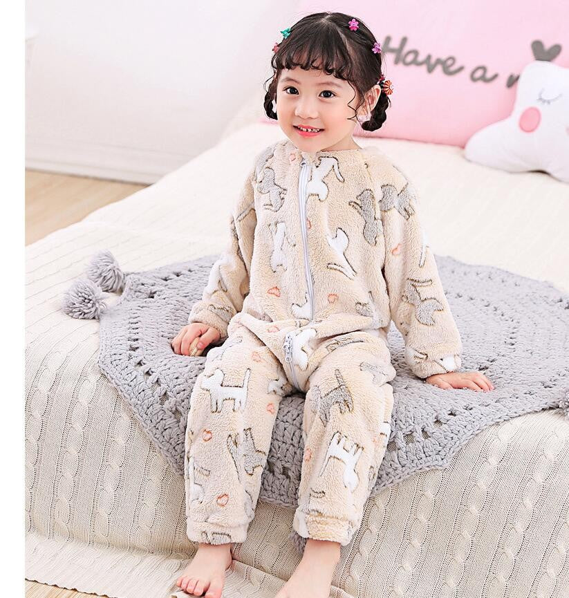 Baby Girls Warm Rompers Jumpsuit Clothes Autumn Infant Boys Overalls Kids Flannel Clothing One-Pieces Rompers 1-4 Years Old