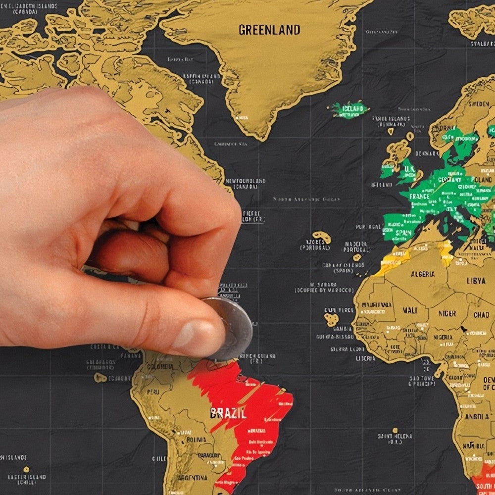 International Erase Scratch Maps - Explore Adventure Maps 58X83 CM - Deluxe Scratch Off Maps Travel Poster Room Office Decor