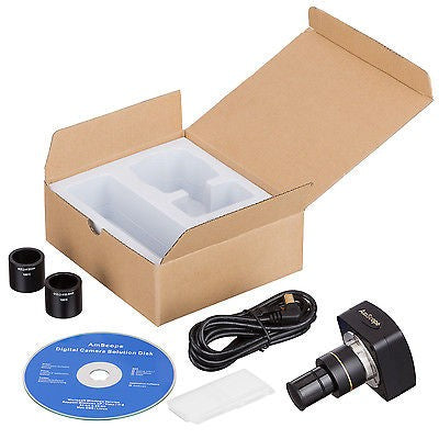 AmScope MU900-CK 9MP USB Microscope Digital Camera + Calibration Kit