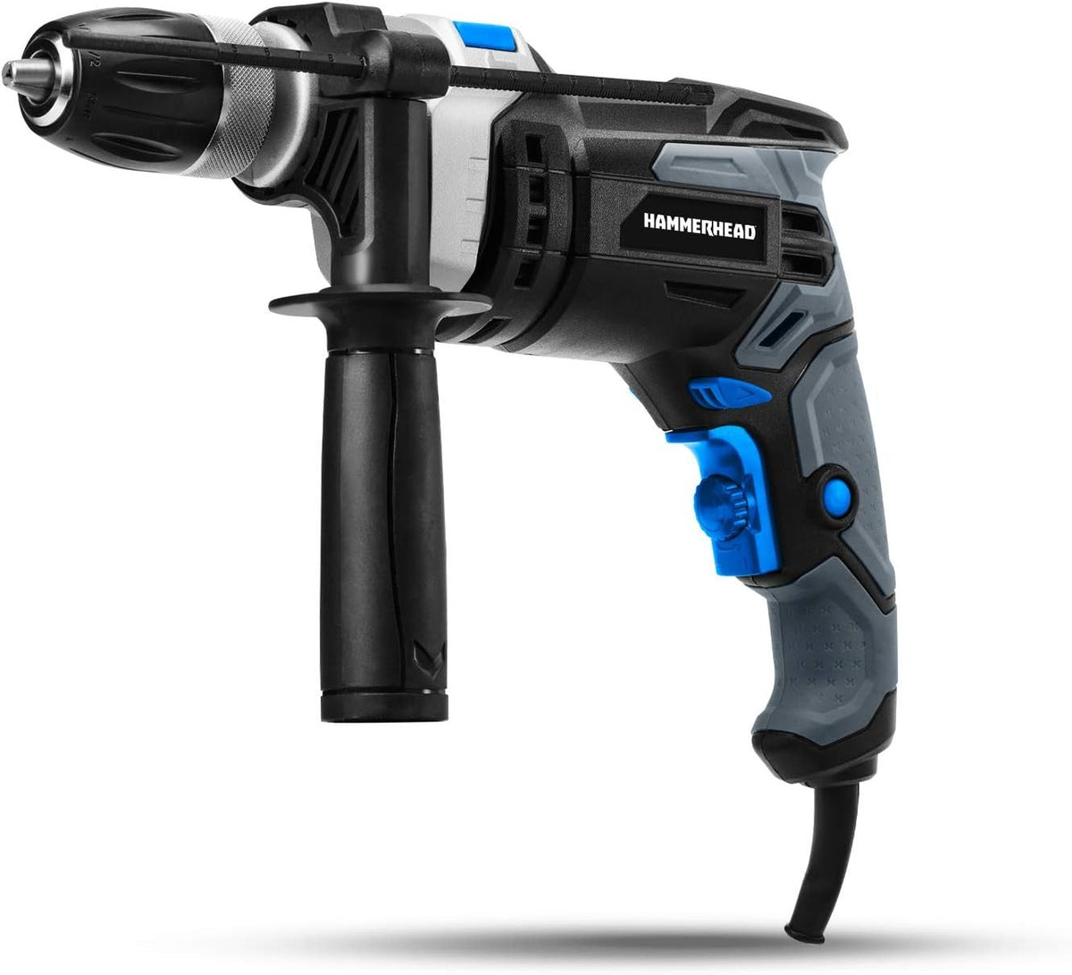7.5-Amp 1/2 Inch Variable Speed Hammer Drill with 6 Bits for Heavy-Duty DIY Projects