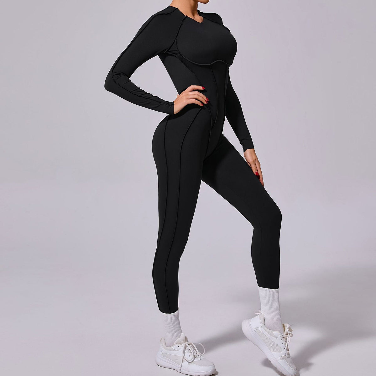 One-piece Yoga Jumpsuit Women Long Sleeved Set Quick Drying Yoga suit Gym Training Suit Sportswear Bodysuits Women Fitness Set
