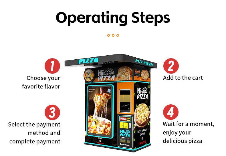 Healthy Pizza Vending machine Wholesale Automatic Pizza Vending Machine Business Refrigeration for Long-term Preservation
